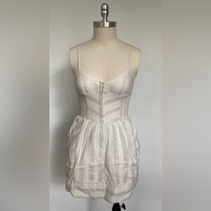 Staring at Stars White & Silver Bustier Style Sweet Summer Dress Size XS.